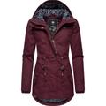 Winterjacke RAGWEAR "Monadis Black Label" Gr. 5XL (50), rot (dunkelrot) Damen Jacken Lange