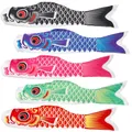 Chaussettes à vent carpe Nobori 70cm drapeau poisson coloré Koinobori décoration murale suspendue