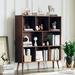 George Oliver Marlik Bookcase Wood in Brown | 42.5 H x 47.2 W x 9.4 D in | Wayfair 6FA07246809149FFAFD8678345B4867A