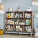 Adisyn Isabelle & Max™ Standard Bookcase in Gray | 42.5 H x 55.1 W x 9.4 D in | Wayfair 22302A3EDFB74394AB0A1D07AEB9782A