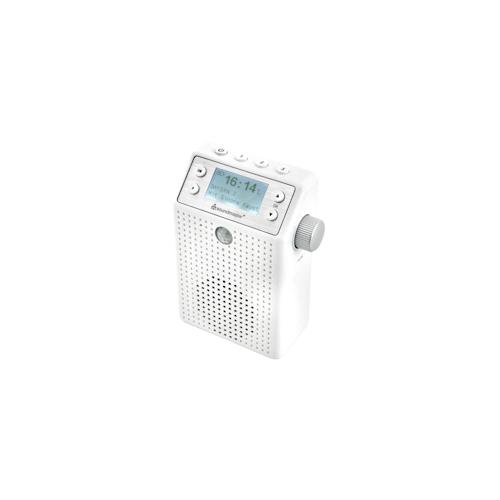 Soundmaster DAB60WE Steckdosenradio Bewegungsmelder DAB+/UKW Bluetooth eingebauter Akku Duschradio