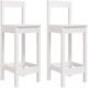 Tabourets de bar 2 pcs blanc 40x41,5x112 cm bois massif de pin