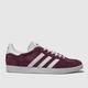 adidas gazelle trainers in burgundy