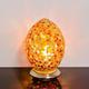 Red & Orange Mosaic Tile Glass Egg Table Lamp Mood Bedside Table Lamp