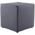 Pouf Simili Noir H. assise 41 cm rembourré