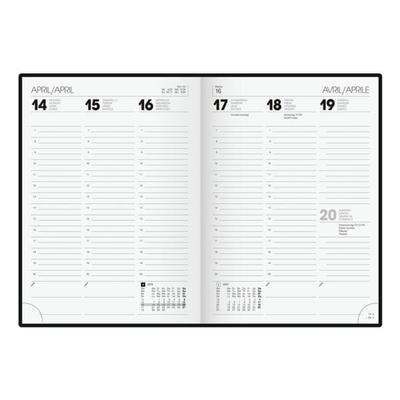 Brunnen Buchkalender 2026 »Modell 796« grau, 14.8x20.8 cm