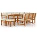 Aibecy 9 Piece Patio Dining Set with Cushions Solid Wood Acacia