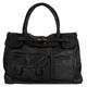 Shopper SAMANTHA LOOK Gr. B/H/T: 41 cm x 29 cm x 16 cm onesize, schwarz Damen Taschen Handtaschen echt Leder, Made in Italy