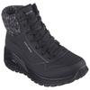 Winterboots SKECHERS "UNO RUGGED", Damen, Gr. 41, schwarz, Lederimitat, Textil, sportlich, Schuhe, Snowboots mit Skech-Air-Luftkammernsohle