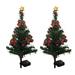 2PCs Christmas Tree Solar Garden Lights Outdoor Decorations 31.9 inch Small LED Solar Path Lights Flickering Solar Stake Yard Waterproof Lights for Patio Courtyard Lawn Landscape