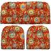 Indoor Outdoor 3 Piece Tufted Wicker Cushion Set 1 Loveseat (41â€� X 19â€�) 2 U-Shape (19â€� X 19â€�) Carnival Fanfare Orange