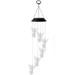 QIIBURR Solar Lights Outdoor Garden Color Changing Solar Guardians Angel Wind Chime Spinners String Hanging Outdoor Garden Decorations Light Up Wind Chimes Solar Powered