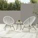 Linon Millie 3-Piece Outdoor Patio Furniture Set White