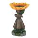 Home Gifts Matoen 7.9Inch Outdoors Pedestal Bird Bath Wooden Bird Baths for Outdoors Garden Yard Patio Decor