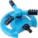 Garden Water Sprinklers 3-Arms Nozzle Automatic 360 Degree Rotating Irrigation for Lawn Yard (Blue)