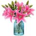 Artificial Flowers Fake Silk Lily with Stems Arrangements Real Looking Bulk Floral for DIY Wedding Bouquets Centerpieces Arrangements Reception Party Home Decorations Pack of 5