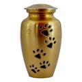 Hind Handicrafts Brass Pet Memorial Cremation Urns for Dogs and Cats Ashes - Keepsake Ash Urn - Funeral Urn (Black Paw 125 Cubic Inches)