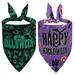 2 Pack Halloween Dog Bandanas Triangle Bibs Dog Scarf for Halloween Party Pet Costume A