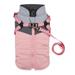 Winter Pet Dogs Vest Jacket Dogs Warm Thick Comfortable Coat Sleeveless Zipper Jacket Cotton Padded Vest with Durable Chest Strap for Smal Medium Large Dogs Pink XS