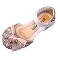 Toddler Shoes Summer Children Dance Shoes Girls Dress Show Princess Shoes Pearl Rhinestone Bowknot Hook Loop ( Color: Pink Size: 28 )