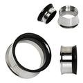 2-in-1 Black PVD Stainless Steel Screw Tunnel Plug