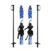 Karmas Product Kids Skis and Poles with Bindings for Age 2-4 Beginner Snow Skis 27 inches Blue