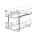 Gifts for You! YOHOME Pull-out Home Organizer Clear Bathroom Organizer with Dividers Multipurpose Vanity Counter Tray Kitchen Closet Organizers Cabinet & Storage Container Bins A
