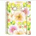 Bluelans Notebook Durable Exquisite Workmanship Floral Pattern Front Cover Planner Notebook for Home School Office