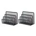 Vikakiooze cube Storage Shelf 2Pcs Desk Organizer Metal Mesh Organizer Metal File Organizer Table Organizer Bookshelf Storage Box Folder Rack Black Pen Holder Organizer Drawer For Desk