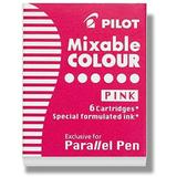 2 PACK Pilot Parallel Pen Ink Refill Calligraphy Pens Pink 6 per Pack (77310)