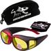 Outrigger Over Glasses Safety Glasses Foam Padded Sunglasses Various Lens Options Frame Color: Black Frame Lens Color: Photochromatic Yellow Smoke