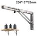 Folding Shelf Brackets Heavy Duty Stainless Steel DIY Wall Mounted Shelf Bracket Space Saving for Table Work Bench Pack of 2