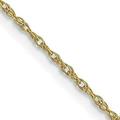 Avariah Solid 14K Yellow Gold 1mm Light Rope with Spring Ring Lock Chain - 30
