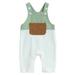 Kids Baby Bib Pants Trousers Patchwork Sleeveless Square Neck Overalls Suspender Pants for Boys Girls