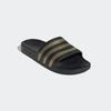Badesandale ADIDAS SPORTSWEAR "AQUA ADILETTE", Gr. 40,5, schwarz (core schwarz, gold metallic, core schwarz), Synthetik, sportlich, Schuhe
