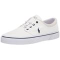 Polo Ralph Lauren Keaton Herren Sneaker ohne Schnürsenkel, Weiß/Newport Navy Pp, 42.5 EU