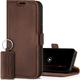 SURAZO Protective Phone Case For Apple iPhone 15 Pro Max Case - Genuine Leather RFID Wallet with Card Holder, Magnetic Closure, Stand - Flip Cover Full Body Casing Screen Protector (Nut Brown)