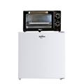 Koolatron 1.7 Cu Ft Compact Fridge + Total Chef 4 Slice Toaster Oven Combo in Black/Gray/White | 19.75 H x 17.5 W x 19.75 D in | Wayfair