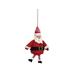 The Holiday Aisle® Jadhiel Wool Felt Santa Hanging Figurine Ornament Fabric in Brown/Red | 7 H x 4.5 W x 2 D in | Wayfair