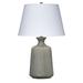 Orren Ellis Brenton Table Lamp Ceramic/Linen in Gray/White | 30 H x 18 W x 18 D in | Wayfair F91862F391604EFDAC062E41685345A2