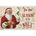 The Holiday Aisle® Jalah Santas List III Ivory On Canvas Print Canvas in Red/White | 12 H x 18 W x 1.25 D in | Wayfair