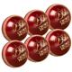 6 x Dukes Crown Prince Match Balls | Dukes Cricket Balls - Men's / Red