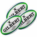 Gilbert Barbarian Rugby Balls 3 Pack | Gilbert Rugby Balls - Size 5 / Green