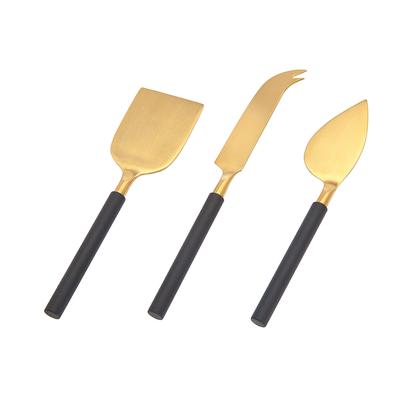 Encalmo Textured Black & Gold Cheese Tool Set