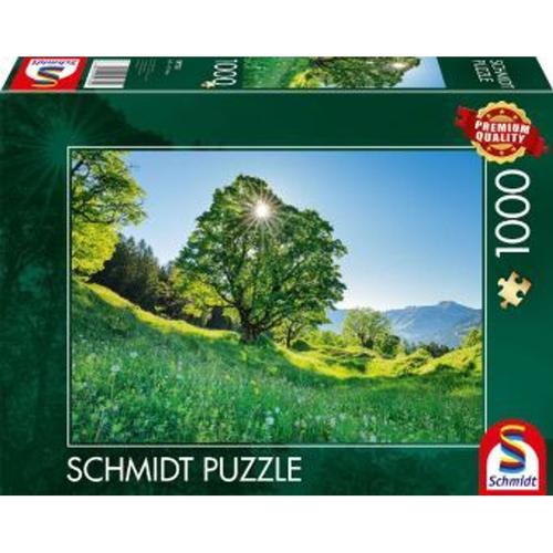 Schmidt Puzzle 1000 - Berg-Ahorn Im Sonnenlicht, St. Gallen, Schweiz
