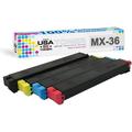 MADE IN USA TONER Cartridge Replacement for Sharp MX36NT MX-2610N MX-2615N MX-3110N MX-3115N MX-3610N Black Cyan Magenta Yellow 4-Pack