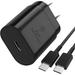 25W Super Fast Phone Charger for Nokia C110 Nokia C300 Type C Wall Charger with 3ft USBC to USBC Fast Charging Cable - Black