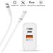 USB C Charger Dual Port 65W PD Power Wall GaN PPS Fast Charger with 6FT USC Cable for Samsung Galaxy A30 - GaN Fast 3.0 Charger White