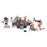 Wrestler Athlete Wrestling Figure Gladiator Model Set with Fighting Station