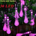 QIIBURR Solar String Lights Outdoor Garden Outdoor Garden Party 30 Led Teardrop Solar Garden Lantern String Solar Lights Outdoor Garden String Solar Lantern Lights Outdoor Led String Lights Outdoor